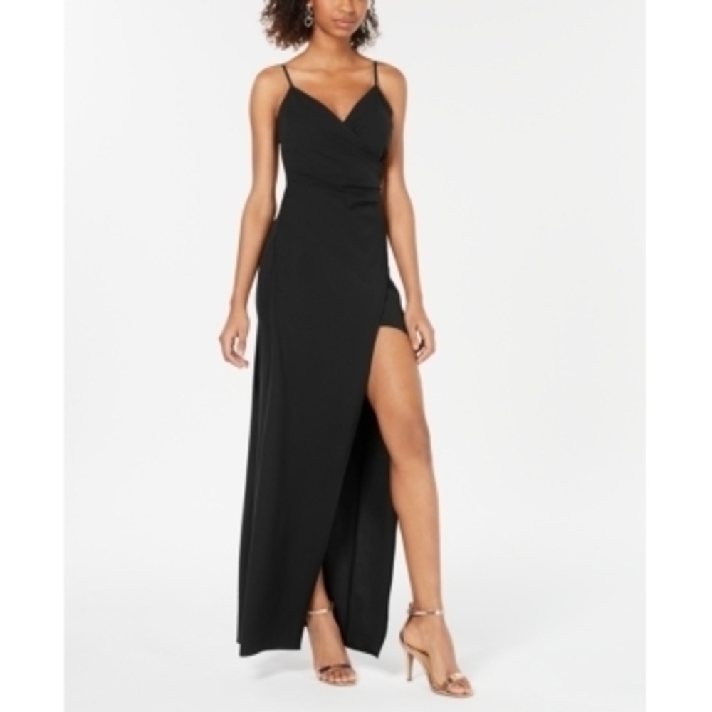 Emerald Sundae Black High-Slit Gown, Size [Insert Size]